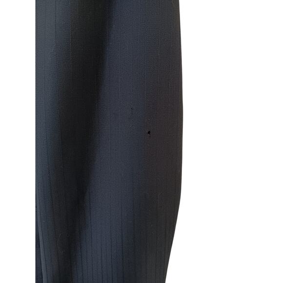 Cecil Gee Navy Blue Blazer Jacket 48 Made in Switzerland Viscose Pinstripe Hole - Picture 8 of 16